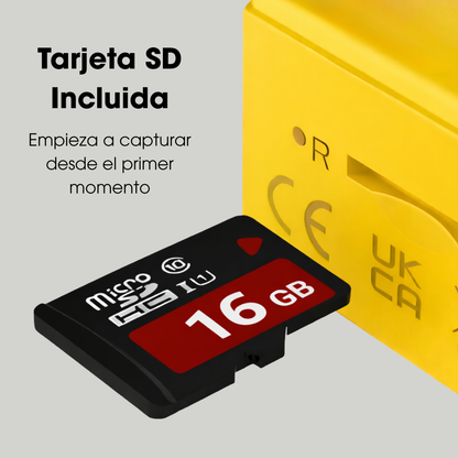 Pixaroq Mini Cámara Retro Recargable